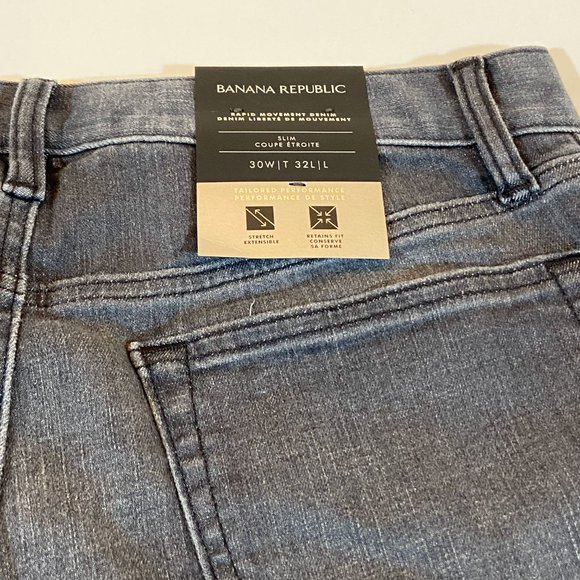Banana Republic, Men, Slim Fit Dark Grey Denim Jeans, 30X32 - Picture 5 of 7